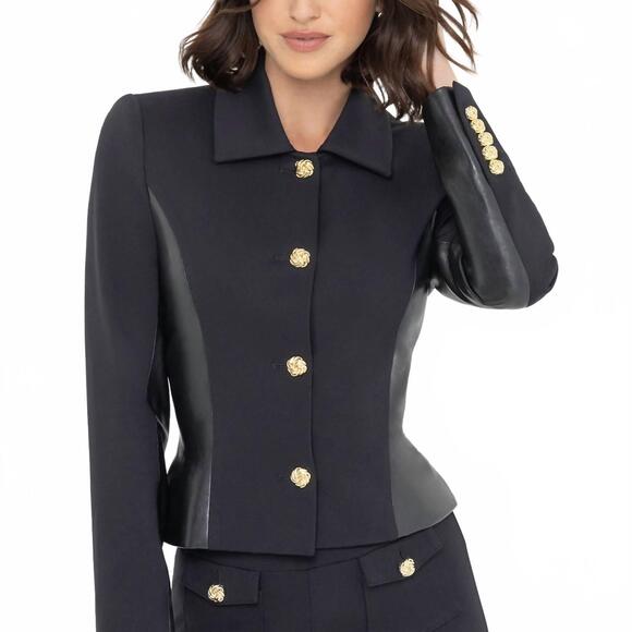 NEW GENERATION LOVE women's robby vegan combo jacket in black